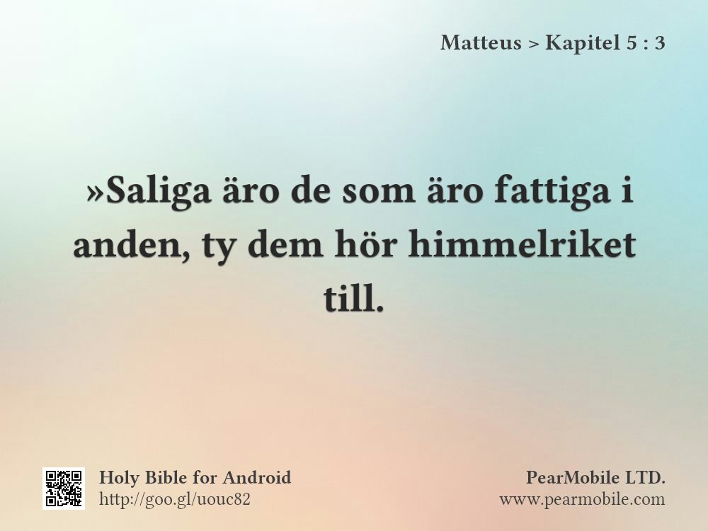 Matteus, Kapitel 5:3